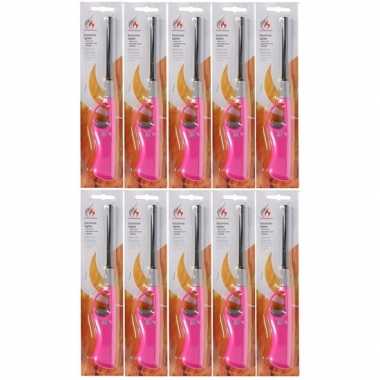Goedkope 10x navulbare bbq aansteker roze 26 barbecue