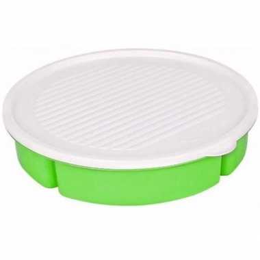 Goedkope 5 vaks serveerschaal deksel groen barbecue