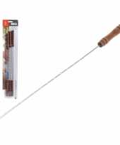 Goedkope 24x bbq spiezen houten handvat 40 barbecue
