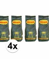 Goedkope 4 zakken houtskool briketten 3 kilo barbecue