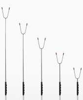 Goedkope 4x bbq vorken uitschuifbaar kunststof handvat barbecue