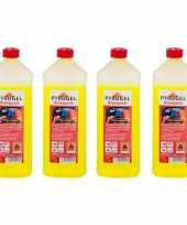 Goedkope 4x brandpasta gel fles 1 liter barbecue