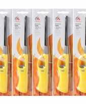 Goedkope 5x navulbare bbq aansteker geel 26 barbecue