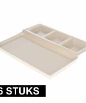 Goedkope 6x barbecue serveerschaal porselein 26