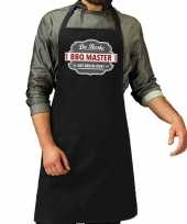 Goedkope bbq master keukenschort zwart heren barbecue