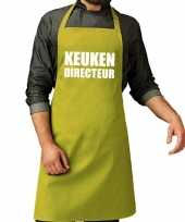 Goedkope keuken directeur barbecue schort keukenschort lime groen heren