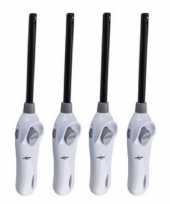 Goedkope pakket 4x stuks navulbare bbq aanstekers wit 26 barbecue