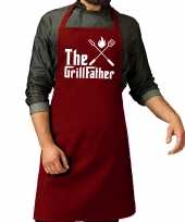 Goedkope the grillfather barbecue bbq schort rood heren