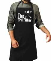Goedkope the grillfather barbecue bbq schort zwart heren