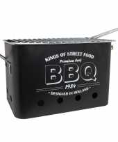 Goedkope zwarte barbecue bbq tafelmodel 32 21 houtskool