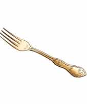 Gouden barbecue vorken 10 stuks