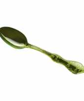 Groene barbecue lepels 10 stuks
