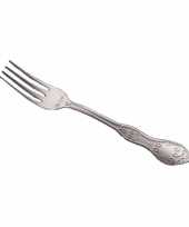 Zilveren barbecue vorken 10 stuks